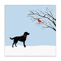 Dog And Cardinal Block Sign