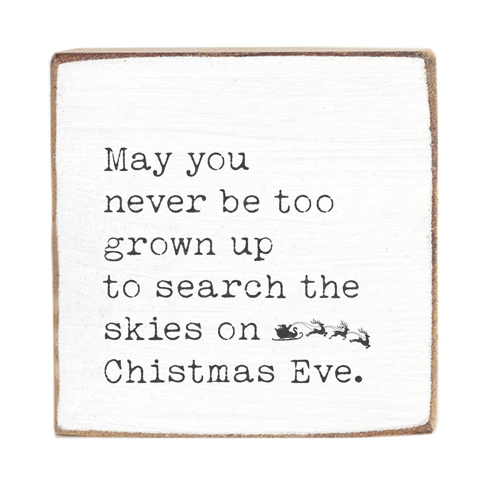 May You Never Be Wood Block
