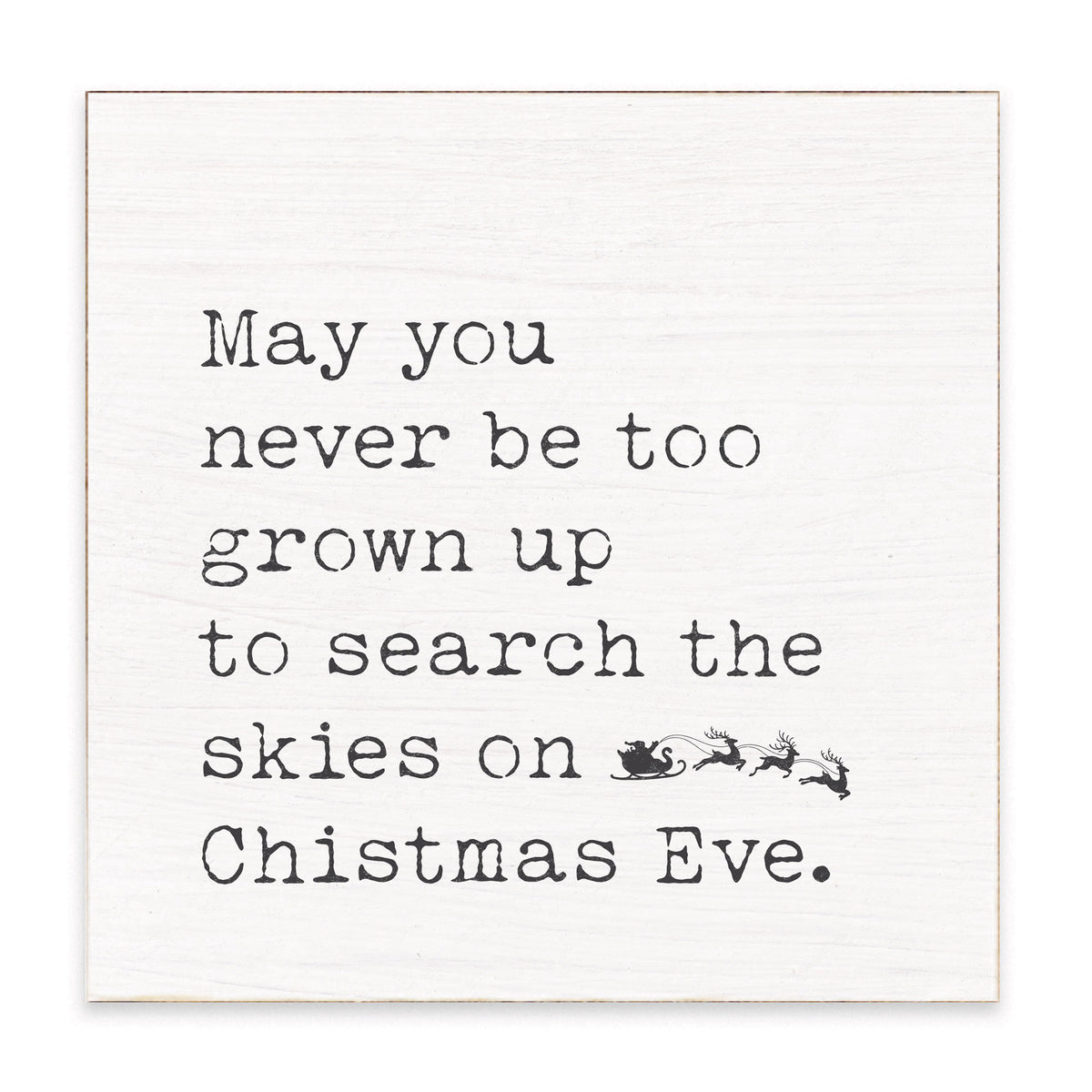 Christmas Eve Skies Block Sign