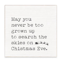Christmas Eve Skies Block Sign