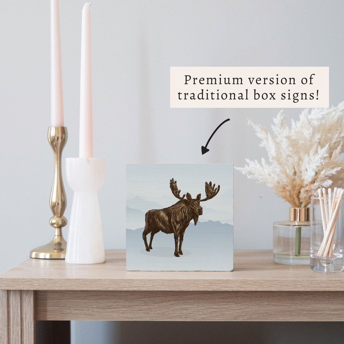 Moose Block Sign