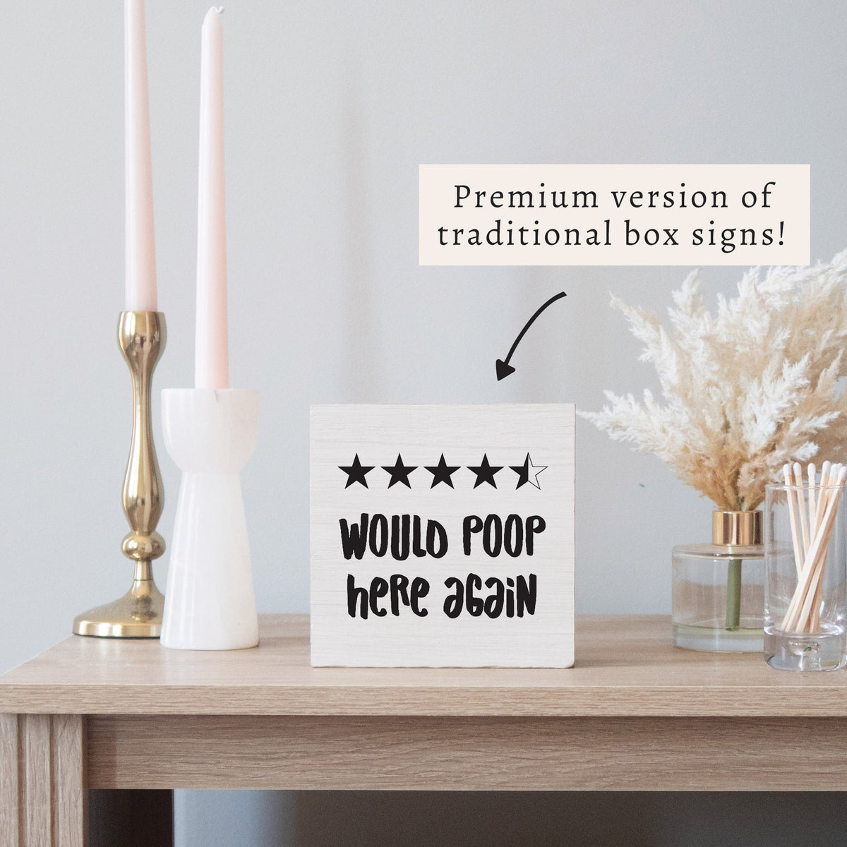 Would Poop Here Again Block Sign