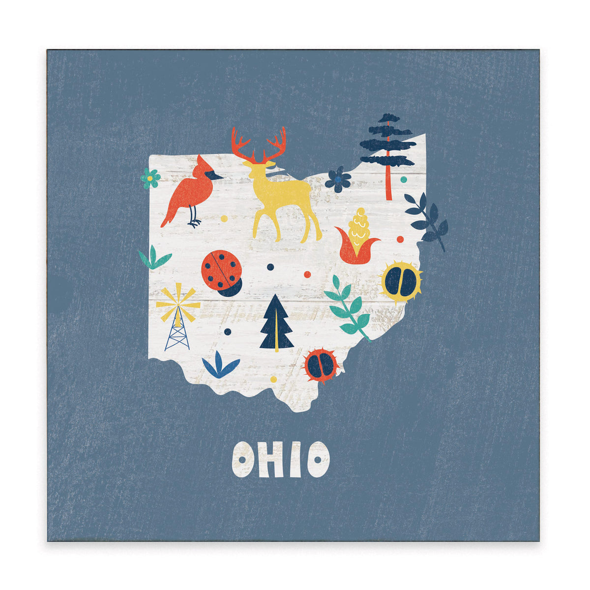 Ohio State Icons Block Sign