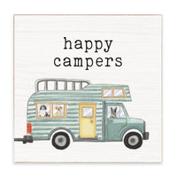 Happy Campers Block Sign
