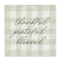 Thankful Grateful Blessed Block Sign