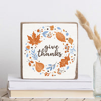 Give Thanks Wood Block