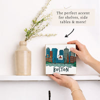 Boston Cityscape Block Sign