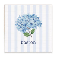 Blooming Hydrangea Boston Block Sign