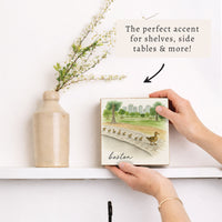 Boston Watercolor Ducklings Block Sign