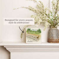 Boston Watercolor Ducklings Block Sign