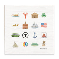 Boston Icons Block Sign