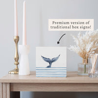 Whale Tail Block Sign