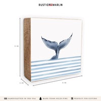 Whale Tail Block Sign