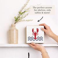 Lobster Waves Block Sign