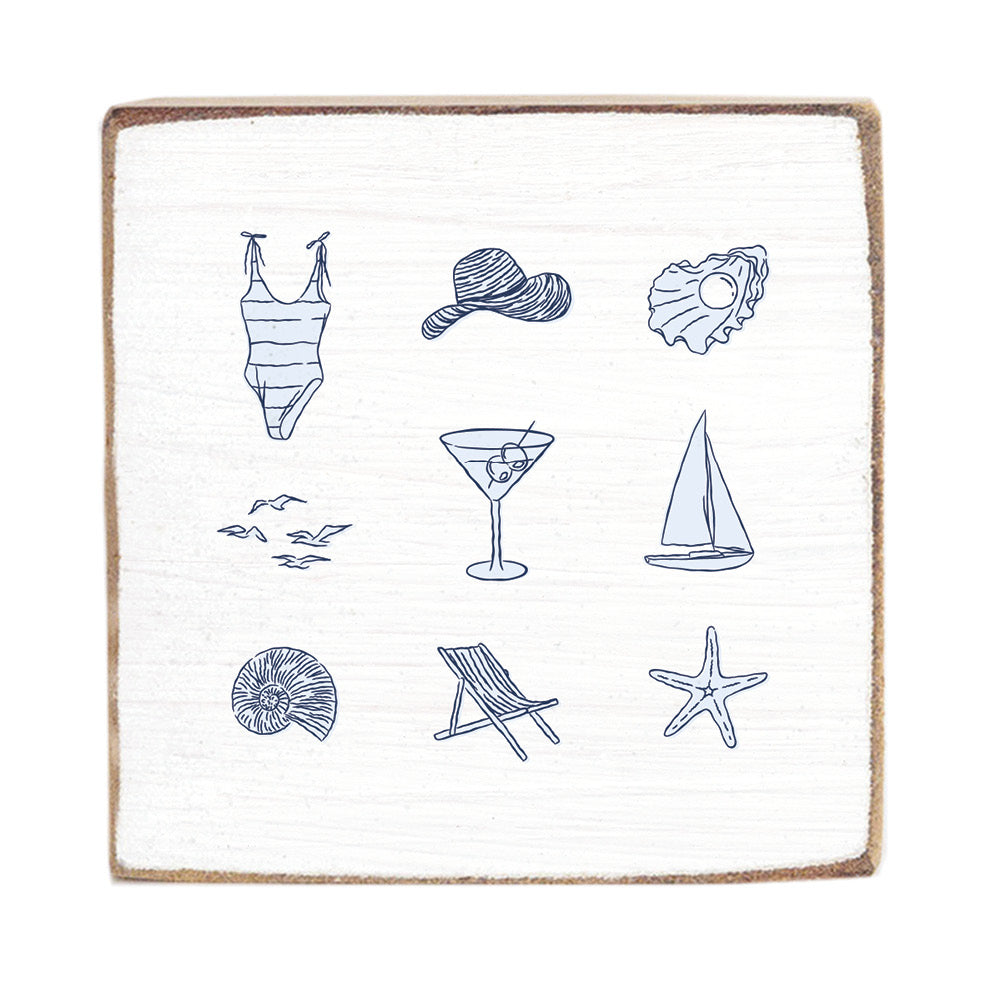 Coastal Icon Square Block