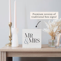 Mr & Mrs White/Navy Block Sign
