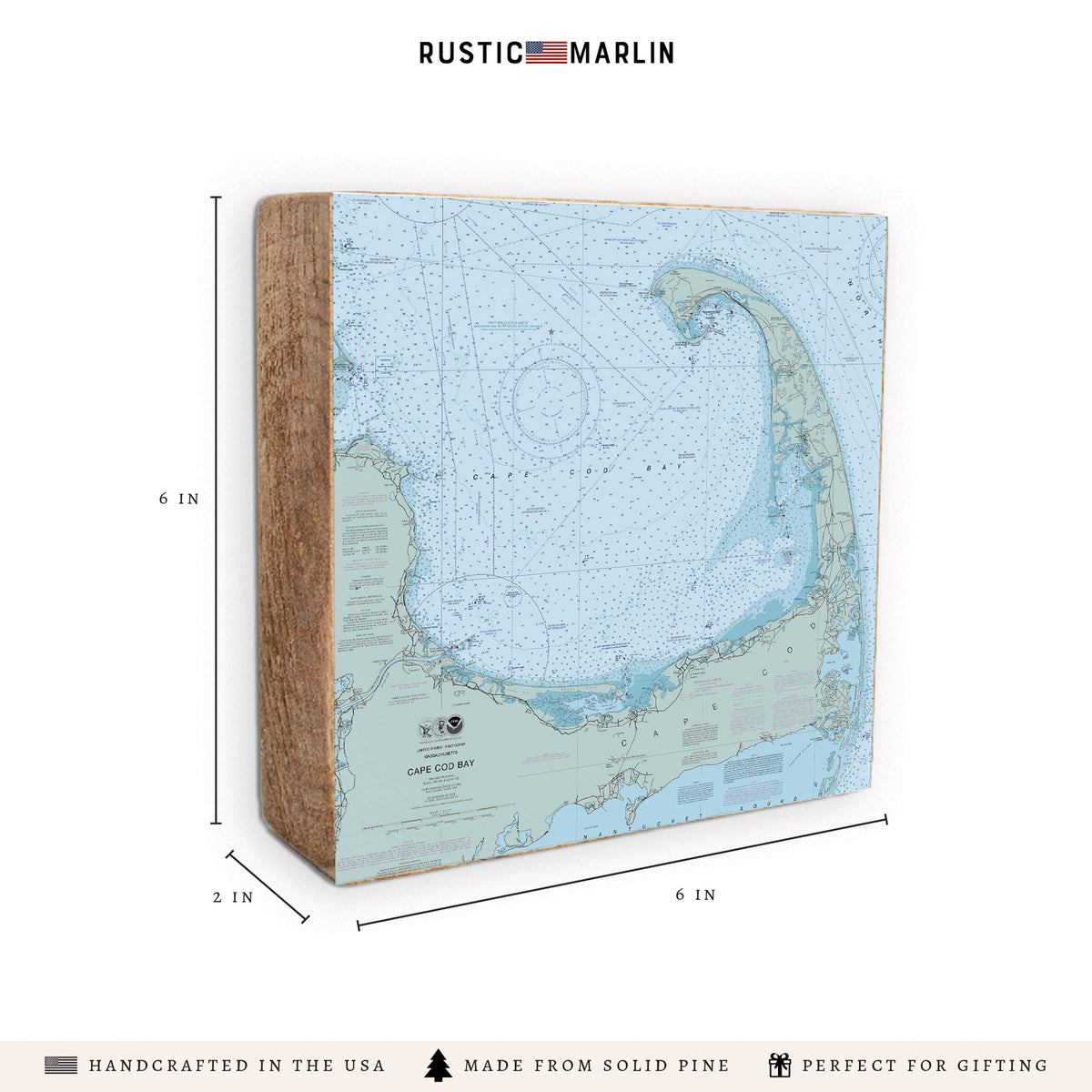 Cape Cod Map Block Sign