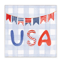 USA Gingham Block Sign