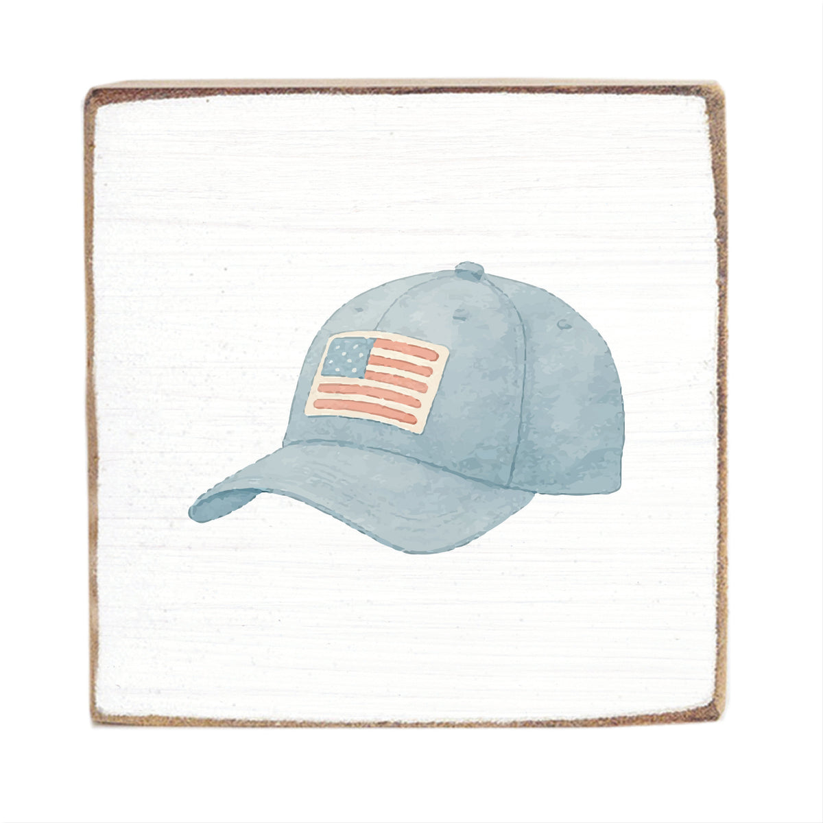 American Flag Hat Block Sign