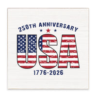 USA 250th Anniversary Block Sign