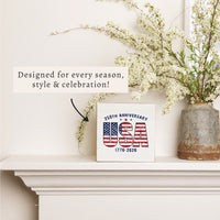 USA 250th Anniversary Block Sign
