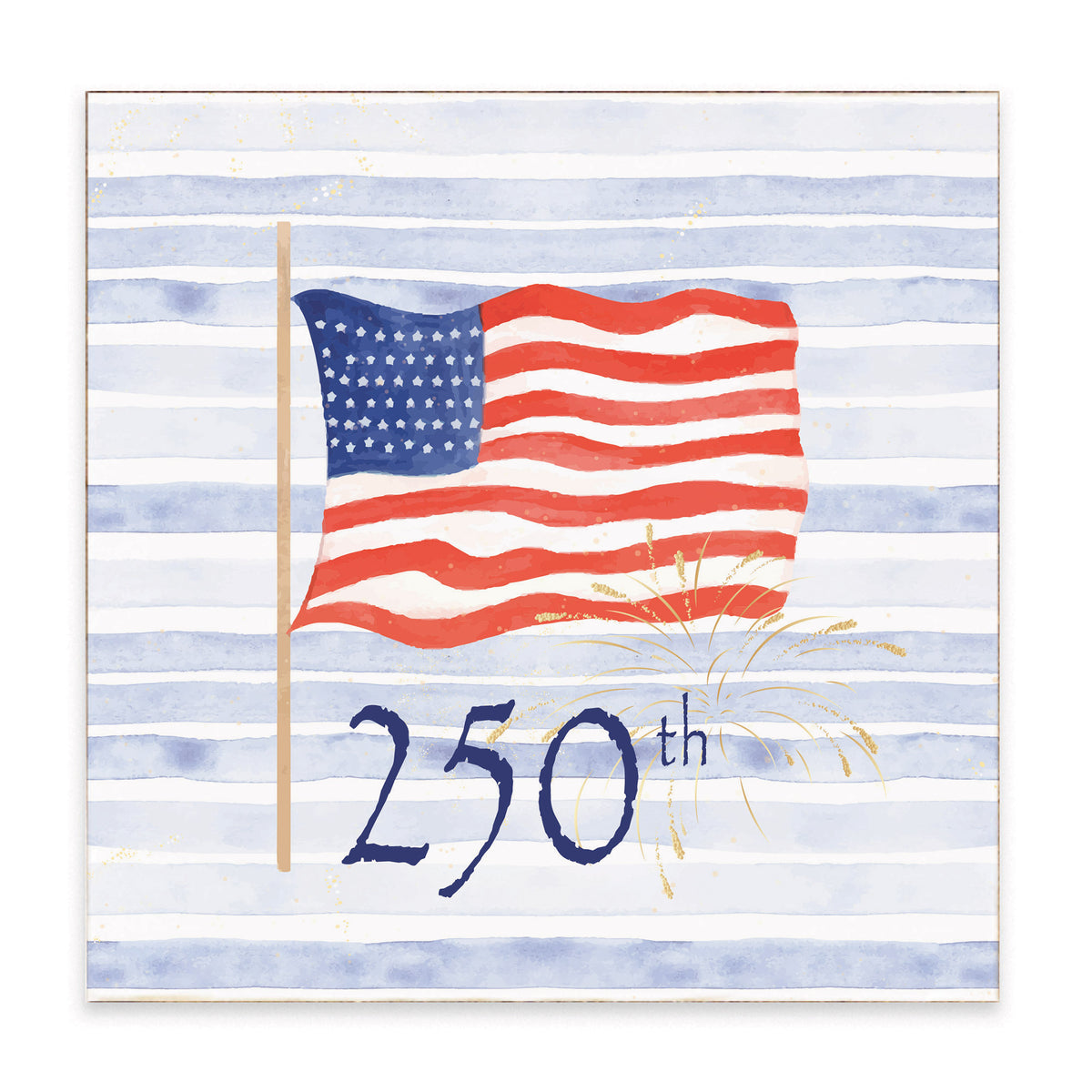 America 250 Flag Block Sign