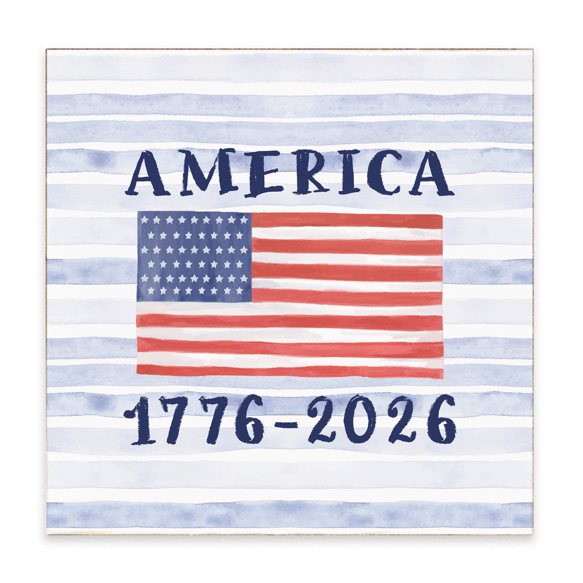America Flag 1776-2026 Block Sign