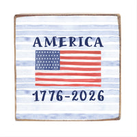 America Flag 1776-2026 Block Sign