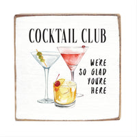 Cocktail Club Block Sign