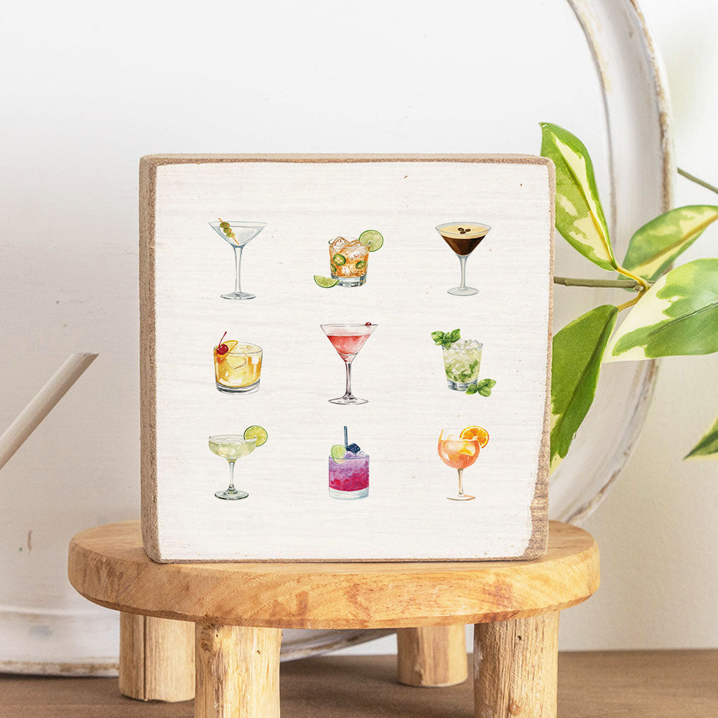 Cocktails Block Sign