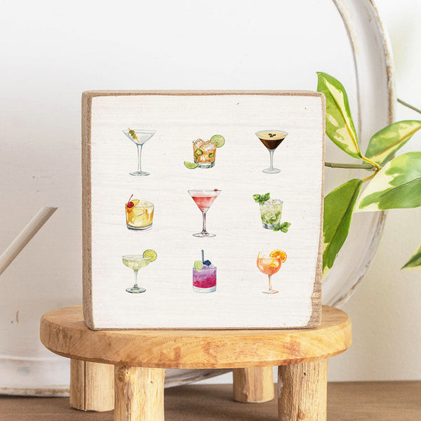 Cocktails Block Sign