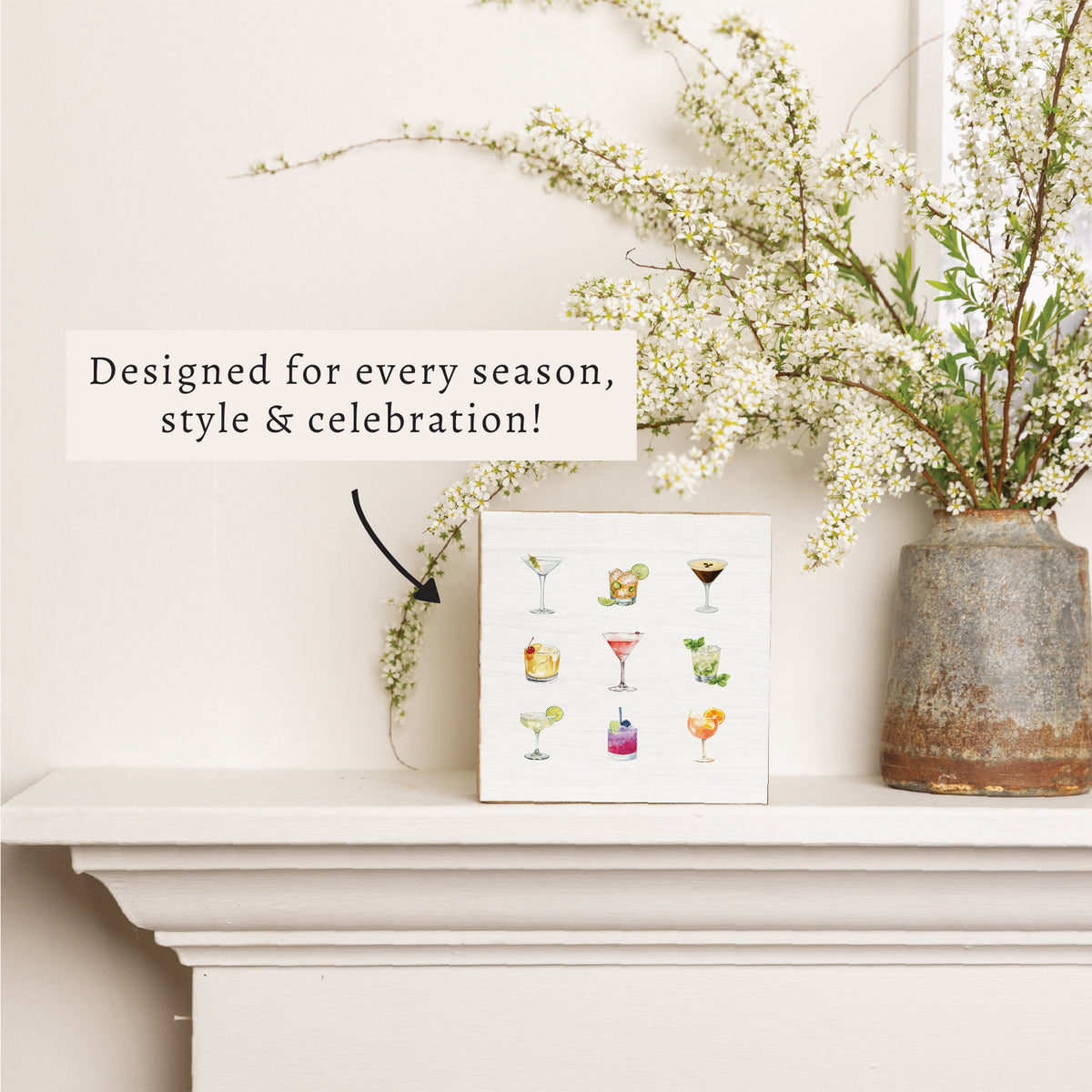 Cocktails Block Sign