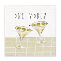 One More Martini Block Sign