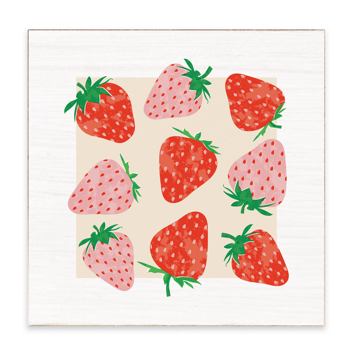 Strawberries Block Sign