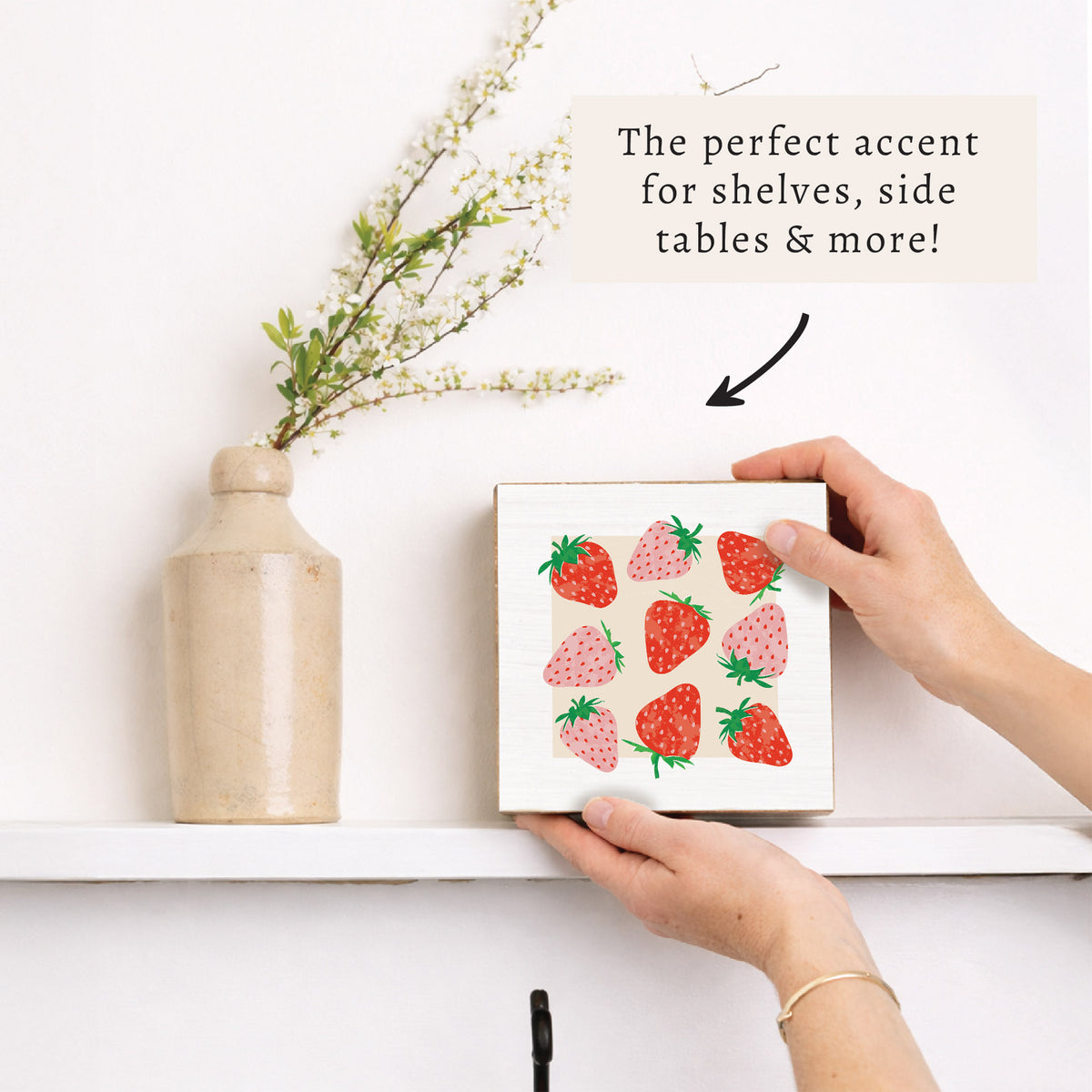 Strawberries Block Sign