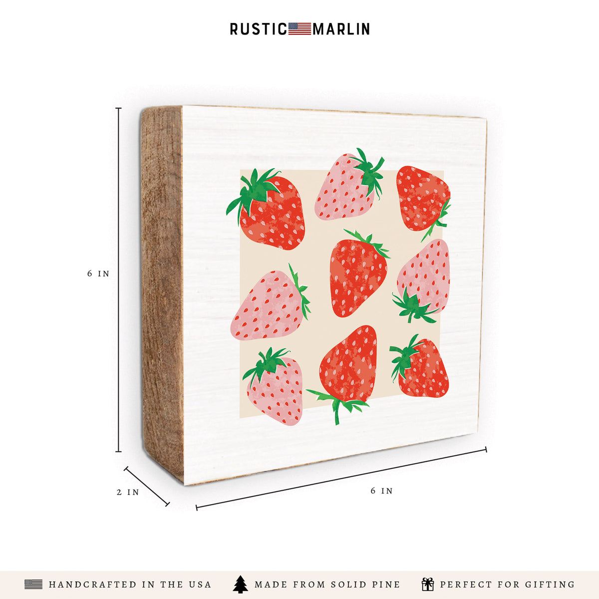 Strawberries Block Sign