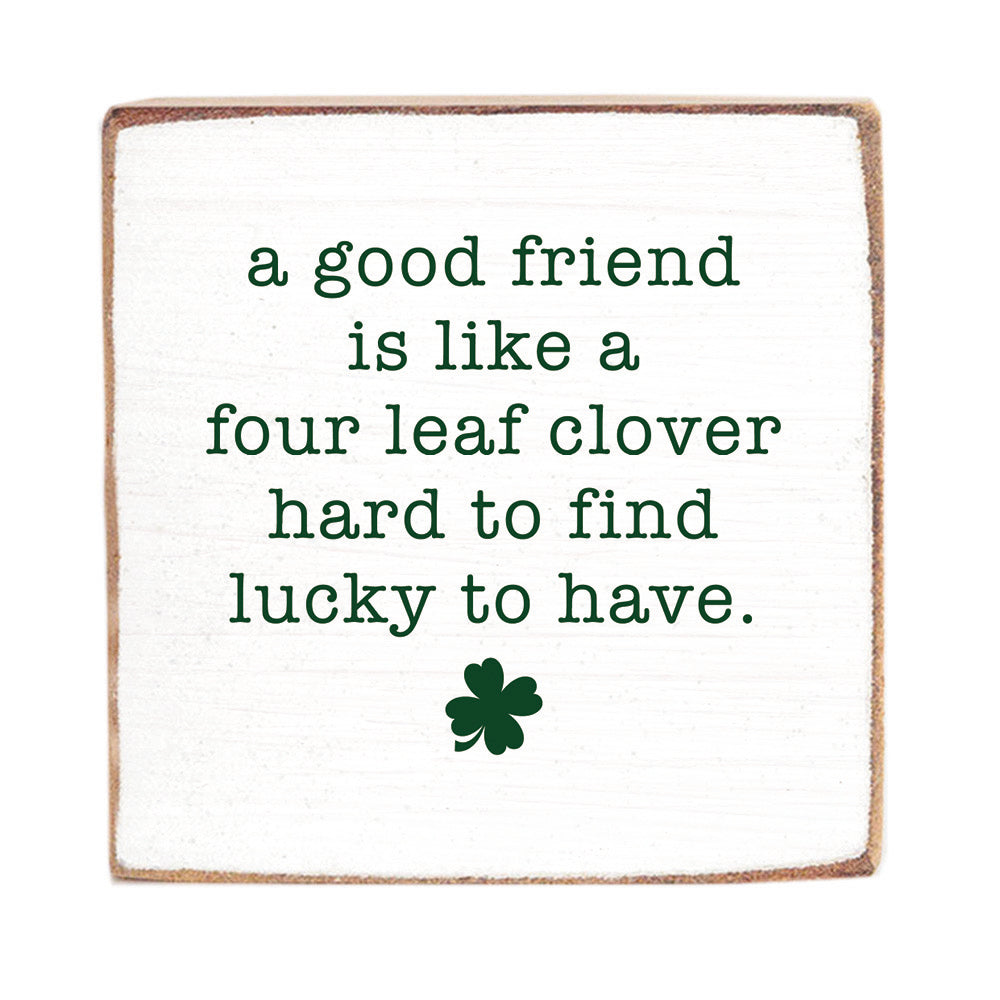 A Good Friend Decorative Wooden Block