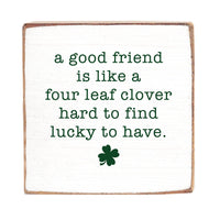 A Good Friend Decorative Wooden Block