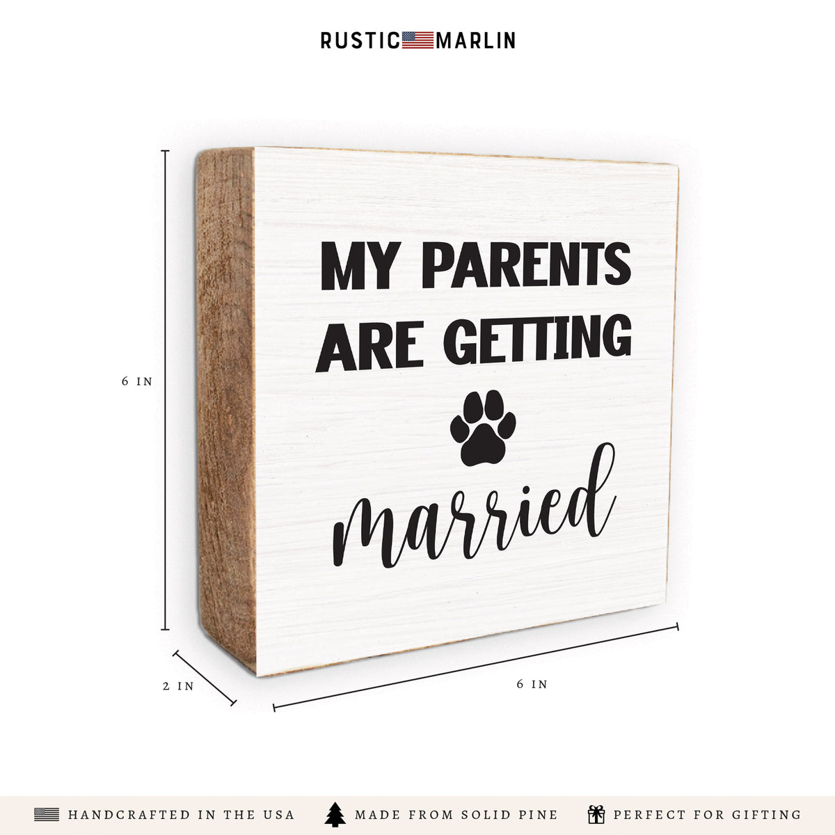 My Parents Are Getting Married Block Sign