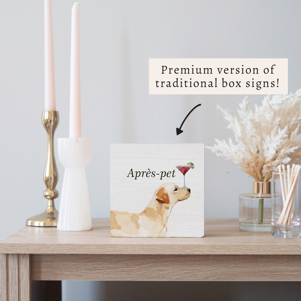 Apres Pet Dog Block Sign