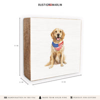 Patriotic Dog Block Sign