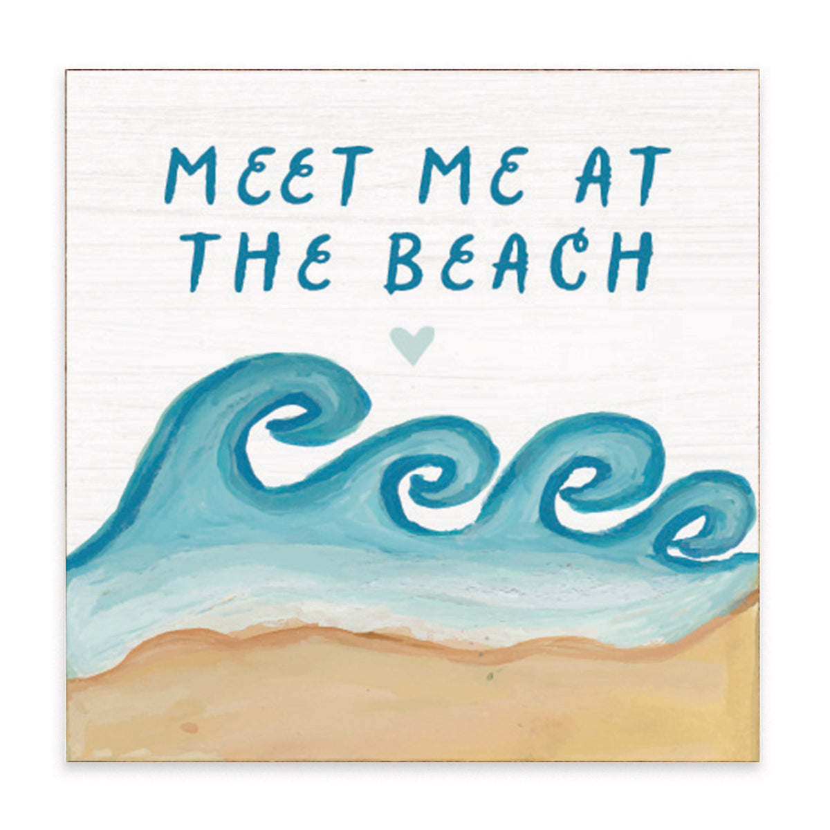 Beach Waves Block Sign