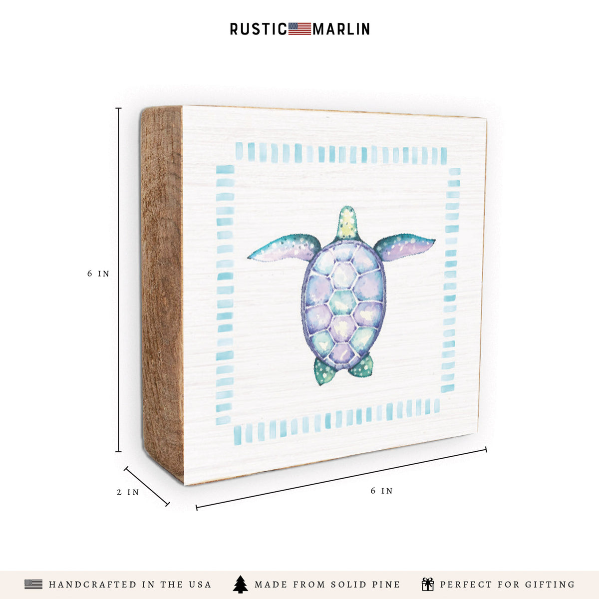 Sea Turtle Block Sign