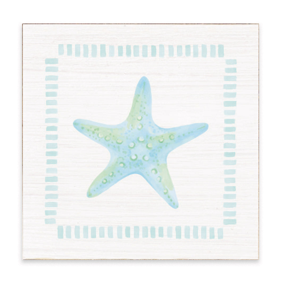 Seafoam Starfish Block Sign