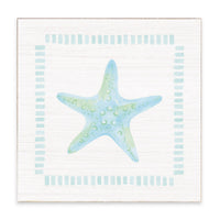 Seafoam Starfish Block Sign