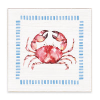 Stitched Crab Block Sign