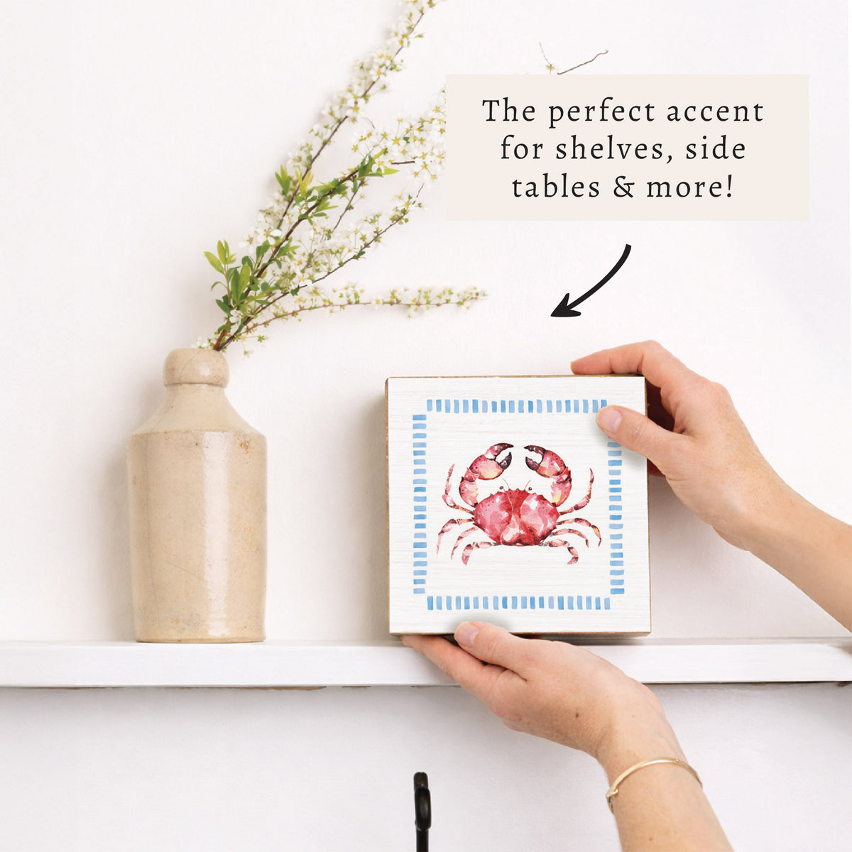 Stitched Crab Block Sign