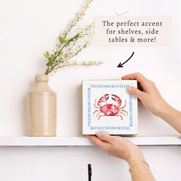 Stitched Crab Block Sign