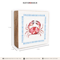 Stitched Crab Block Sign