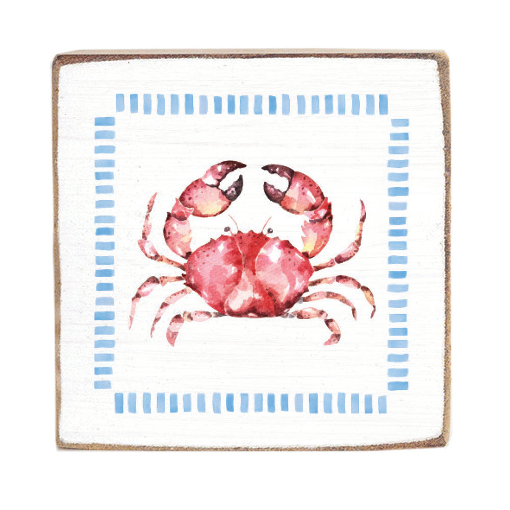 Stitched Crab Block Sign